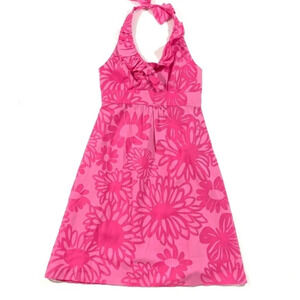 Lilly Pulitzer Ramona Halter Dress Hotty Pink Burnout Floral